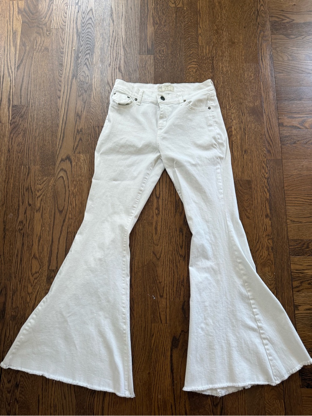 Free People White High-Rise Jeans